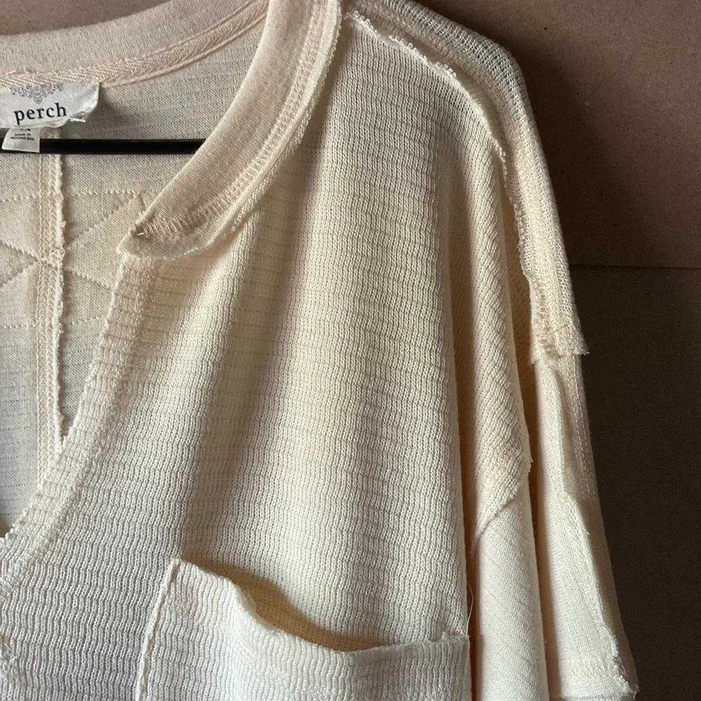 Perch by blu pepper top. Cream. Long sleeve. Size 1X